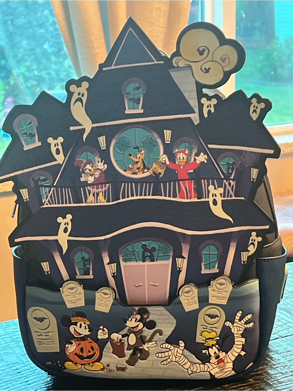 Loungefly Haunted Mansion Pop-Up Treat Bag - Navy, Black, Purple, Cream